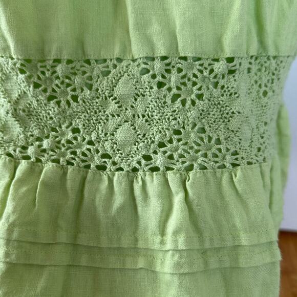 J. Jill 100% Linen Crochet Tiered Maxi Dress, EUC, Size Small - Picture 7 of 7